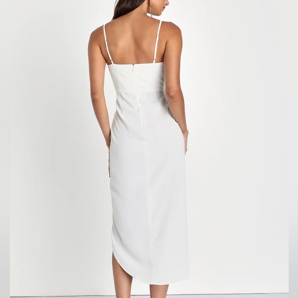 Lulus White Midi Dress - Size Medium - Picture 3 of 6